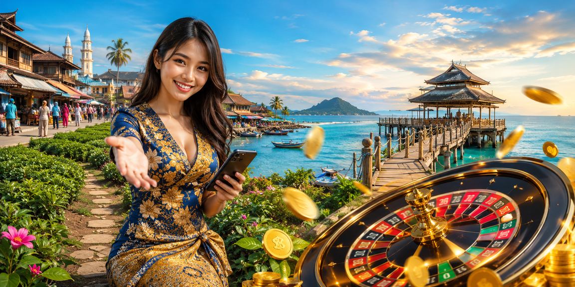 Meja roulette bergaya kasino moden di Kota Bharu Malaysia